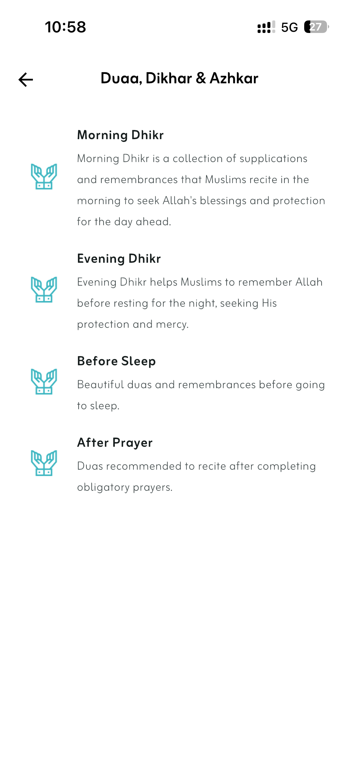 Duaa, Dikhar & Azhkar
